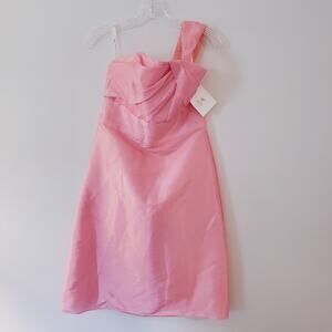 Watters & Watters One Shoulder Twist Effect Pink Formal Dress Size 8